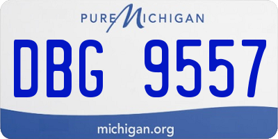 MI license plate DBG9557