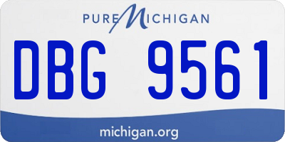 MI license plate DBG9561