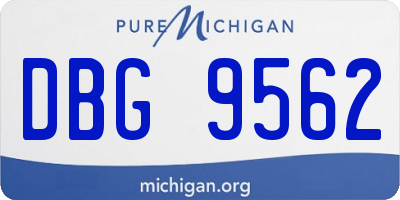 MI license plate DBG9562