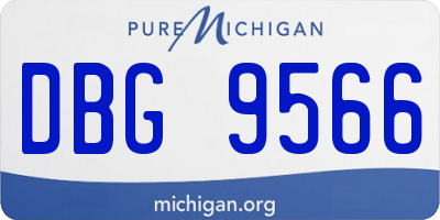 MI license plate DBG9566