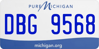 MI license plate DBG9568