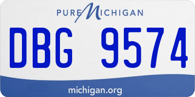MI license plate DBG9574