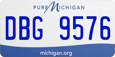 MI license plate DBG9576