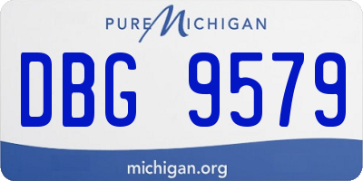 MI license plate DBG9579
