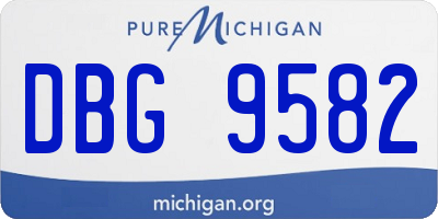 MI license plate DBG9582