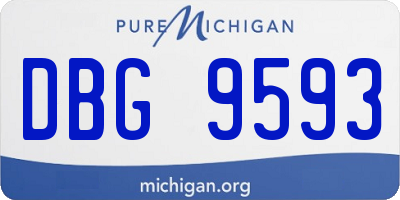 MI license plate DBG9593