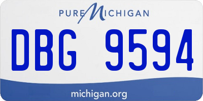 MI license plate DBG9594