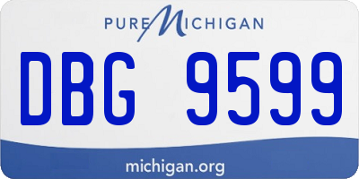 MI license plate DBG9599