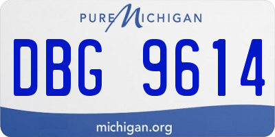 MI license plate DBG9614
