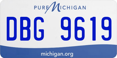 MI license plate DBG9619