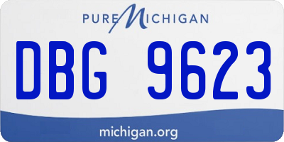 MI license plate DBG9623