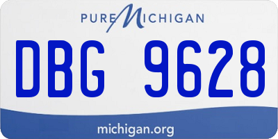 MI license plate DBG9628