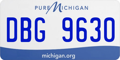 MI license plate DBG9630