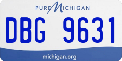 MI license plate DBG9631