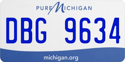 MI license plate DBG9634