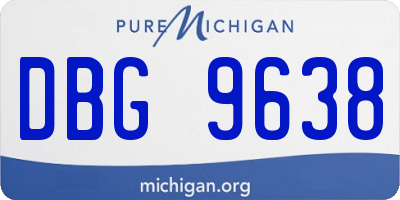 MI license plate DBG9638