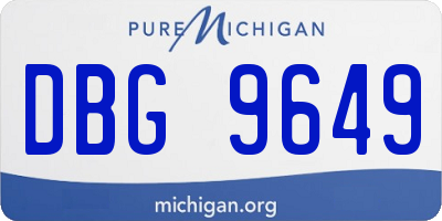 MI license plate DBG9649