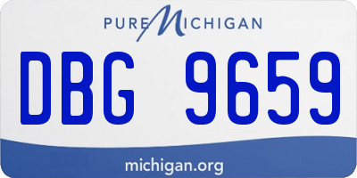 MI license plate DBG9659