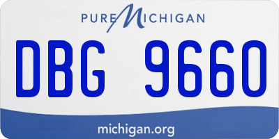 MI license plate DBG9660