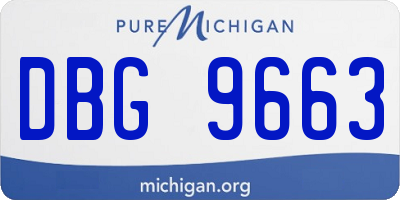 MI license plate DBG9663
