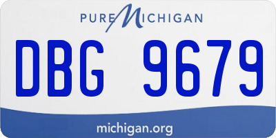 MI license plate DBG9679
