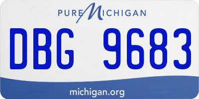 MI license plate DBG9683