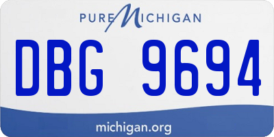 MI license plate DBG9694