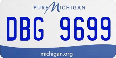 MI license plate DBG9699