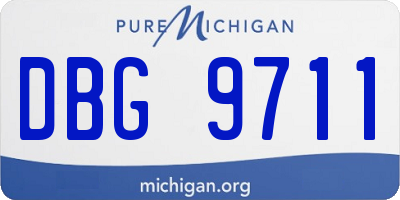 MI license plate DBG9711