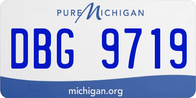 MI license plate DBG9719