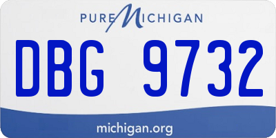 MI license plate DBG9732