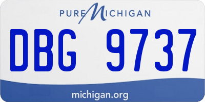 MI license plate DBG9737