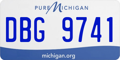 MI license plate DBG9741