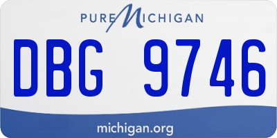 MI license plate DBG9746