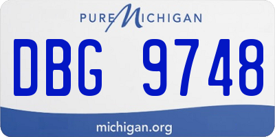 MI license plate DBG9748