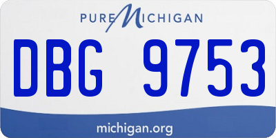 MI license plate DBG9753