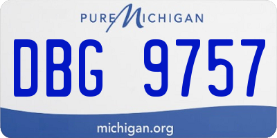 MI license plate DBG9757