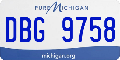 MI license plate DBG9758