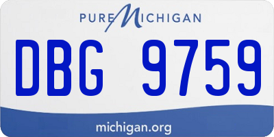 MI license plate DBG9759