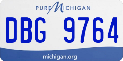 MI license plate DBG9764