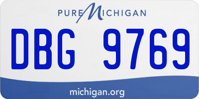 MI license plate DBG9769