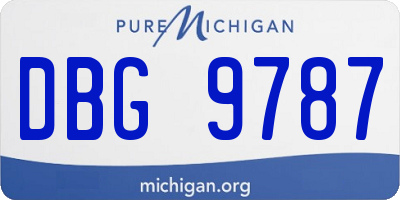 MI license plate DBG9787