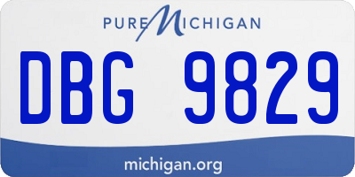 MI license plate DBG9829