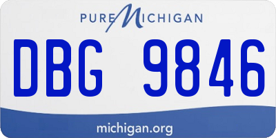 MI license plate DBG9846