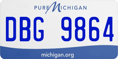 MI license plate DBG9864