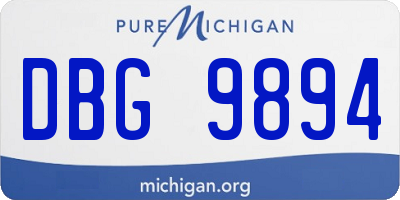 MI license plate DBG9894