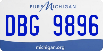 MI license plate DBG9896