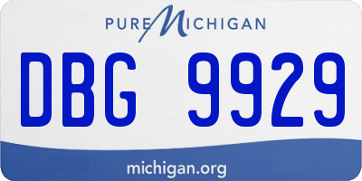 MI license plate DBG9929
