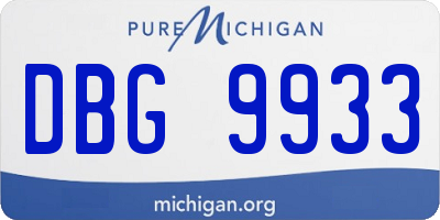 MI license plate DBG9933