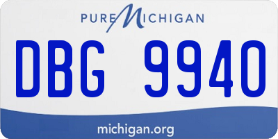 MI license plate DBG9940